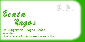 beata magos business card