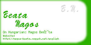 beata magos business card